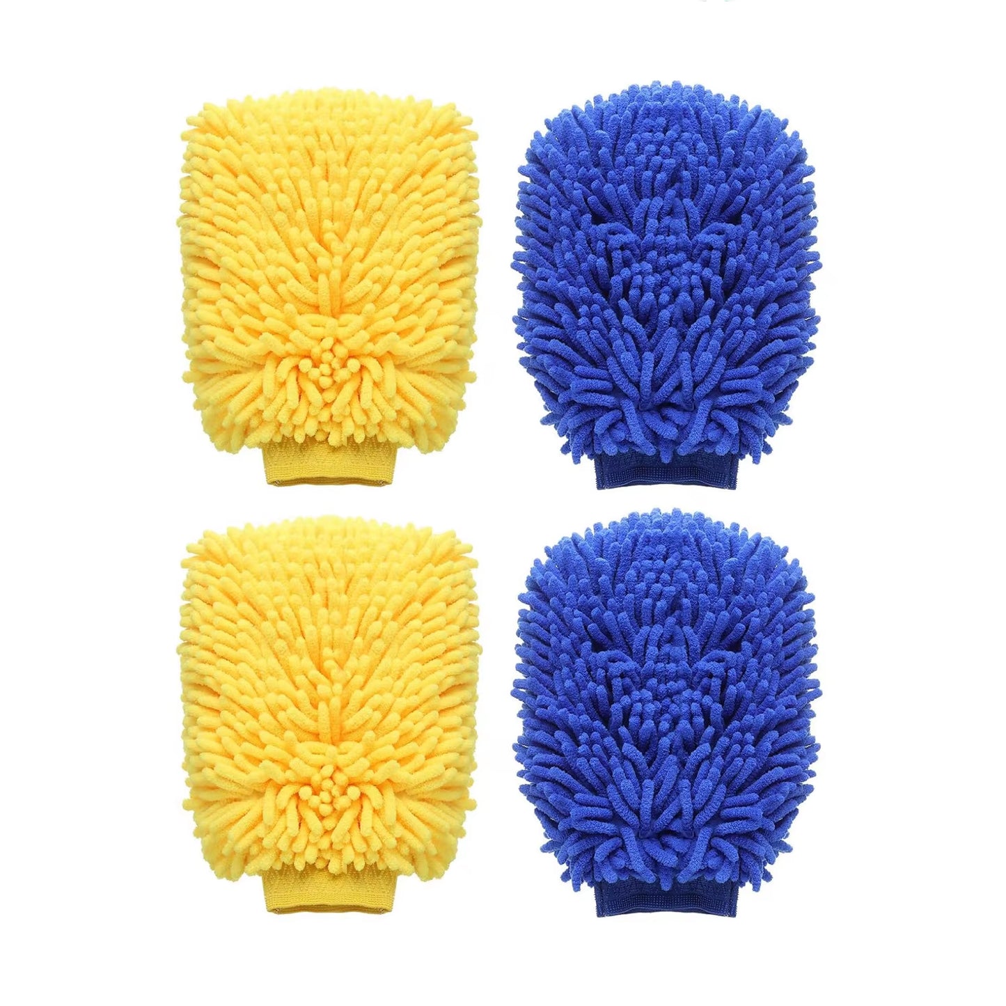 High Quality Wholesale 100% Microfiber Hair Grey Waterproof Car Washing Detailing Mitts Premium Car Cleaning Product