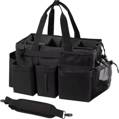 Free Sample Cleaning Supplies Bag with Handles Cleaning Product Rolling Organizer for Car Wash and Housekeeping