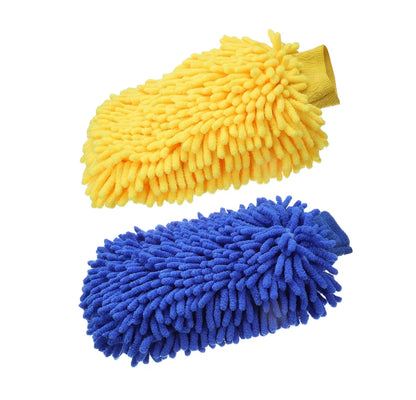 High Quality Wholesale 100% Microfiber Hair Grey Waterproof Car Washing Detailing Mitts Premium Car Cleaning Product