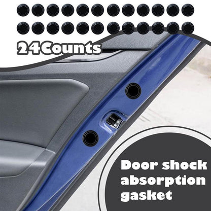 24 Counts Car Door Shock Absorbing Gasket,Water-Resistant Adhesive, Strong and Durable, Protects Car Paint