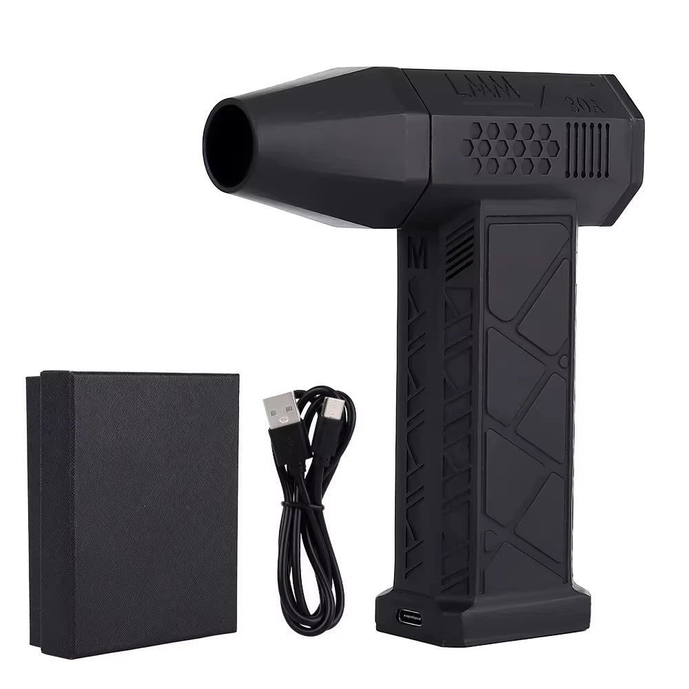 130000RPM Mini Turbo Jet Fan Electric Air Duster Adjustable Wind Speed Turbo Violent Blower Rechargeable with Light Car Cleaning