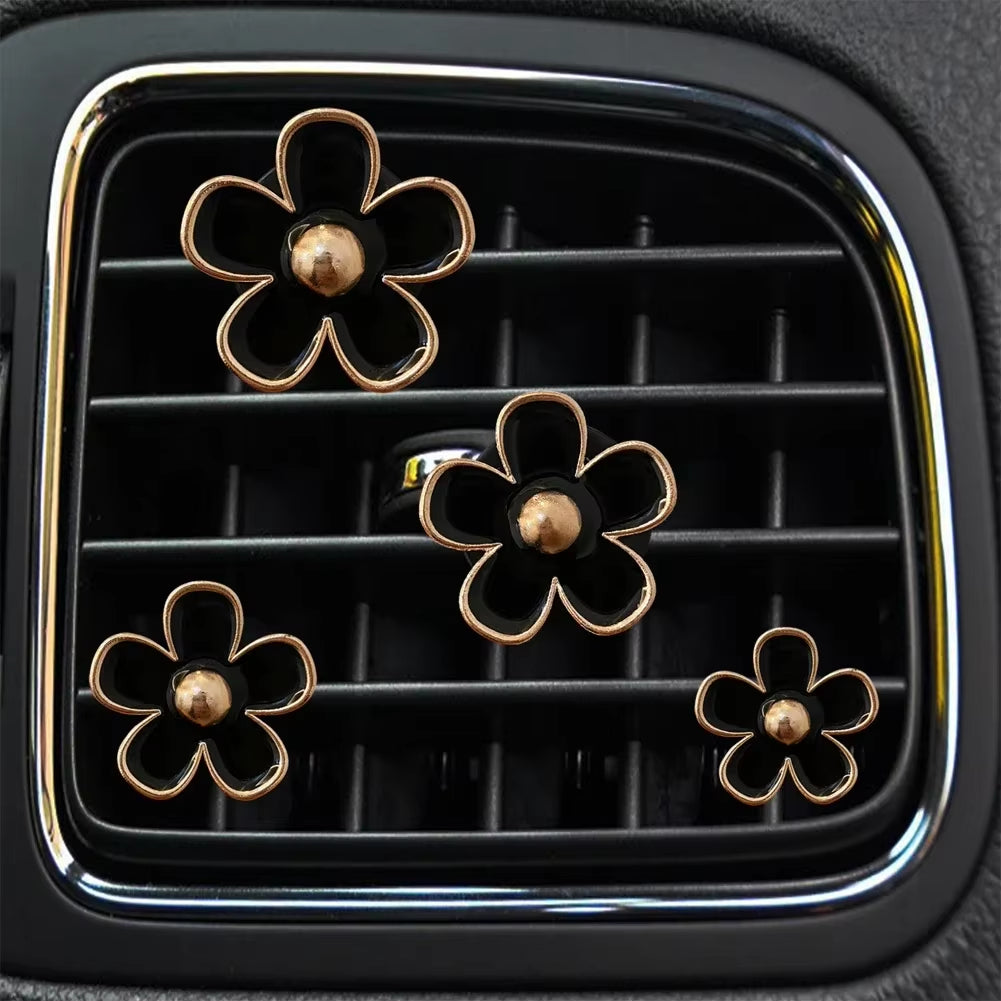 Car Outlet Vent Perfume Clips Conditioning Aromatherapy Freshener with Cute Flower Design
