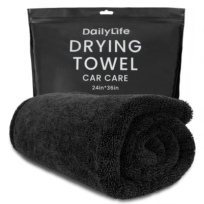 Car Drying Towel (36"X 24"), Twisted Loop Drying Towel, Microfiber Towels for Cars, Super Absorbrnt, Quick Dry, Drying Towels Car Detailing,Microfiber Cleaning Cloth