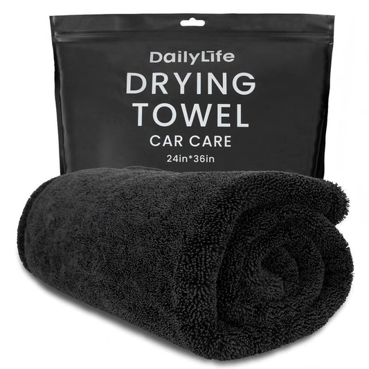 Car Drying Towel (36"X 24"), Twisted Loop Drying Towel, Microfiber Towels for Cars, Super Absorbrnt, Quick Dry, Drying Towels Car Detailing,Microfiber Cleaning Cloth
