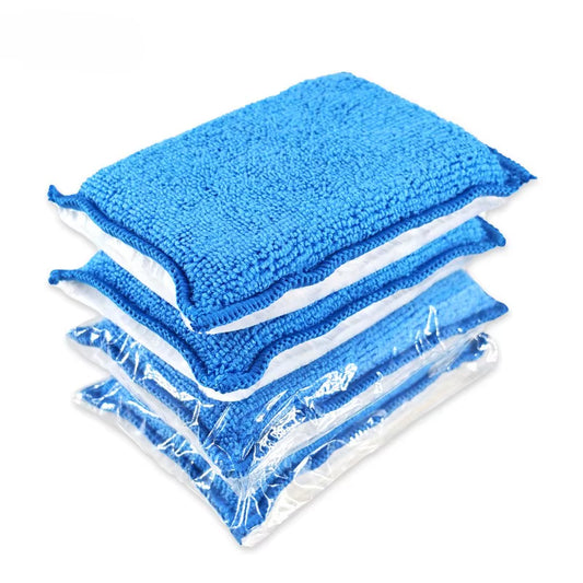 NIKELIANG Customized Logo Multi-Use Car Washing Sponge Interior & Exterior Cleaning Scrub Pad for Car Body and Glass