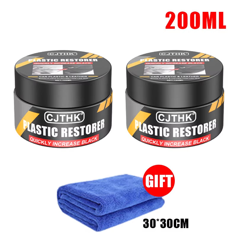 Car Plastic Restorer Back to Black Gloss Auto Interior Leather & Panel Renewal Wax Coating Agent Auto Polish and Repair Coating