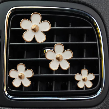 Car Outlet Vent Perfume Clips Conditioning Aromatherapy Freshener with Cute Flower Design