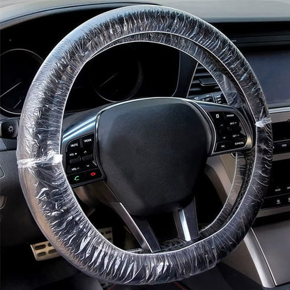 Disposable Steering Wheel Covers,Disposable Steering Wheel Protector with Elastic for Avoiding Scuffs & Scratches,Universal