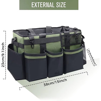 Free Sample Cleaning Supplies Bag with Handles Cleaning Product Rolling Organizer for Car Wash and Housekeeping